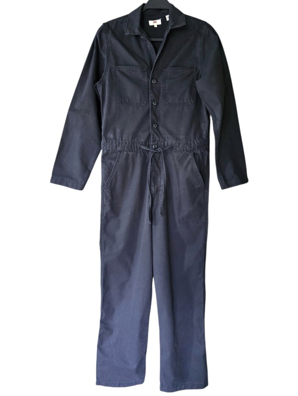 Levi's Iconic Jumpsuit Black Meteorite 100% Cotton Size Medium Utility Workwear - Picture 2 of 12